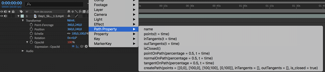 Menu langage d’expression