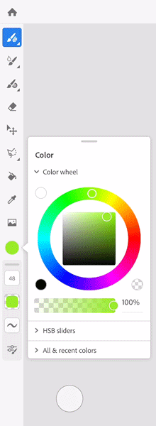 Colori di Creative Cloud Libraries in Fresco Colori di Creative Cloud Libraries in Fresco
