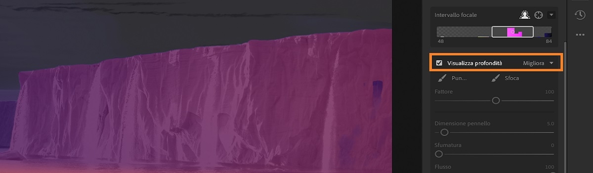 mappa di profondità nella foto