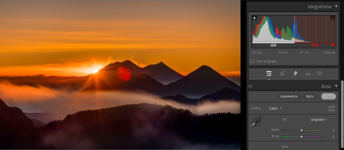 Immagine dopo l’applicazione dell’effetto HDR