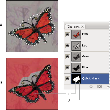 Modalità standard e modalità Maschera veloce in Photoshop