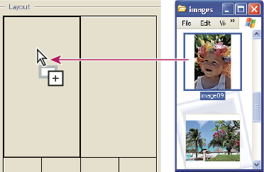 Trascinare un'immagine sul segnaposto in Photoshop