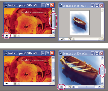 Photoshop con e senza il comando Corrispondenza con tutto