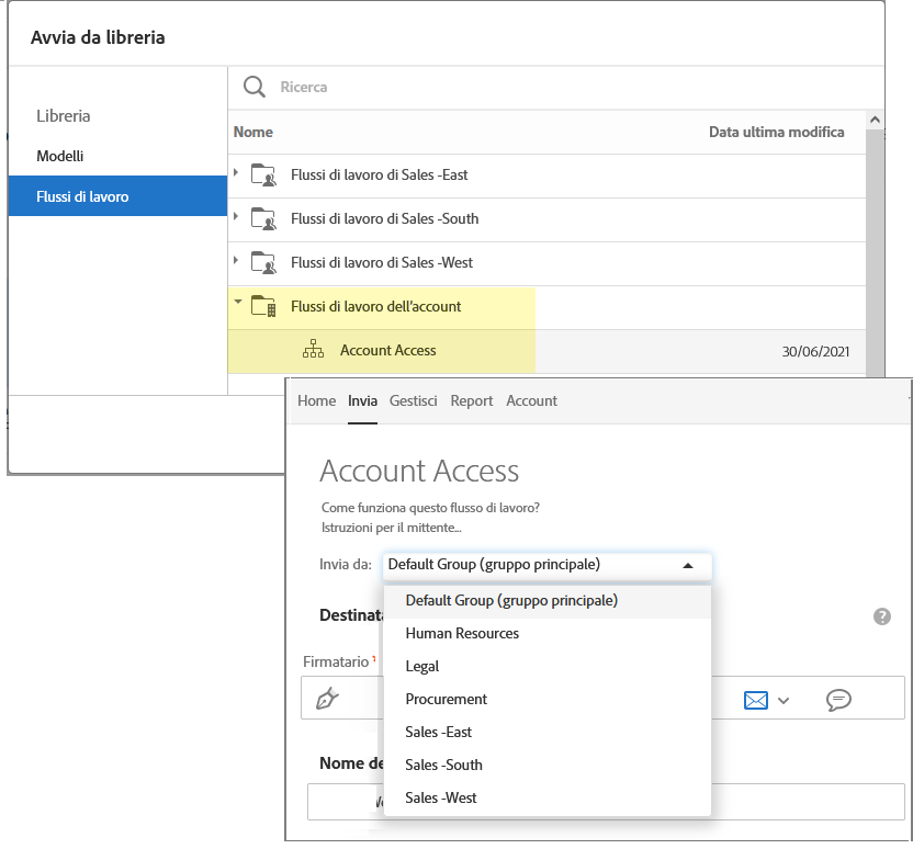 Modelli nificati dell’account per Utenti in pià gruppi