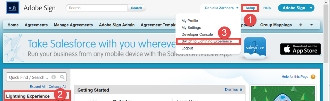18-1 Configurações de SFDC para alternar para o Lightning