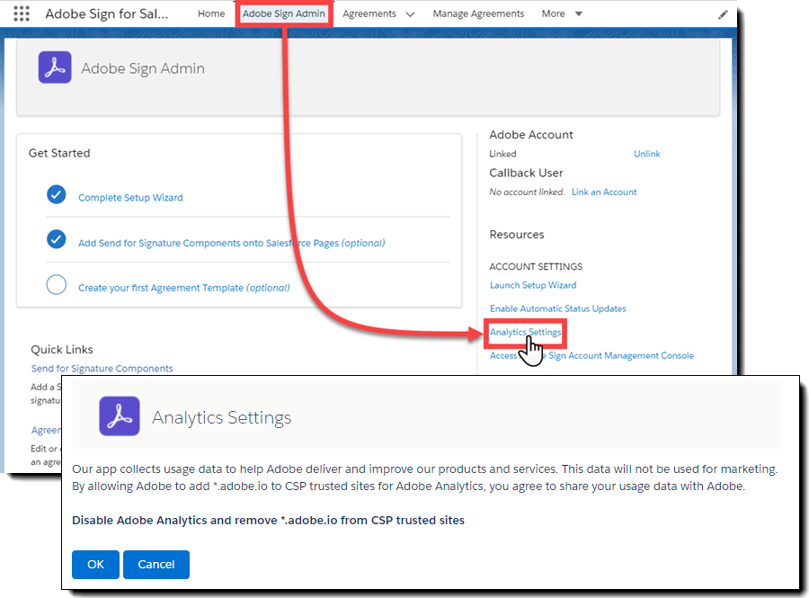 analytics_setting-pair Configurações de análise