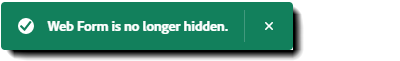 Visa meddelande om slutförd åtgärd