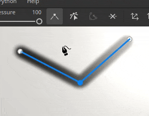 Gid showing how to control tangents on a path