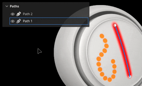 Gif showing how to copy and paste path properties