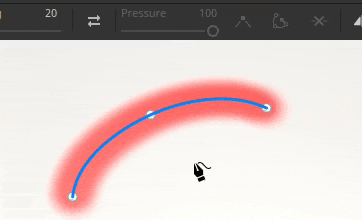 Gif showing the edition of pressure per vertex